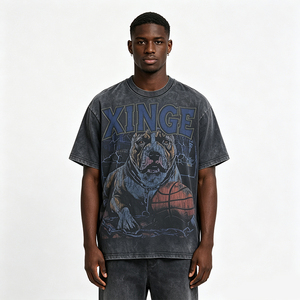 <span class=keywords><strong>Camiseta</strong></span> Personalizada con Estampado Gráfico <span class=keywords><strong>de</strong></span> Pitbull para Hombre, <span class=keywords><strong>Camiseta</strong></span> Oversize Lavada al Ácido Estilo Vintage, Proveedor <span class=keywords><strong>de</strong></span> Ropa con MOQ Bajo - Product Image 1
