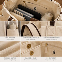 Sac fourre-tout en toile réutilisable grande capacité, robuste, multi-poches, avec logo imprimé, idéal pour le yoga et le fitness – Vente en gros