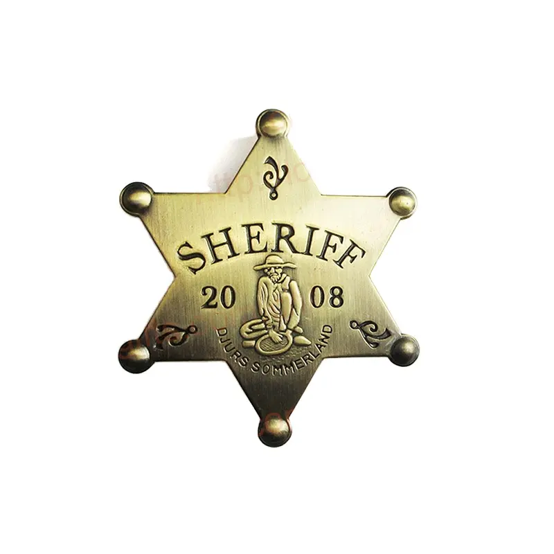 Stati Uniti sceriffo badge sono in genere a forma di stella
