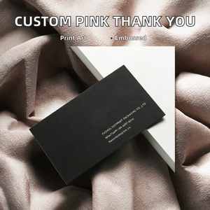 Cartes de visite en carton rose imprimées numériquement avec logo personnalisé en relief, recto-verso, format petit - Product Image 2