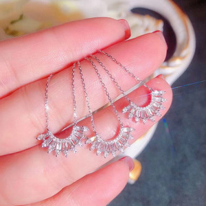 Collana con Ciondolo a Forma di Ventaglio e Quadrato per Donne, Catena Geometrica per Clavicola, Gioielli alla Moda per Uso Quotidiano, Regalo - Product Image 1