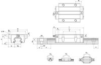 Bloc de guidage linéaire pour machine CNC, curseur haute précision pour charge lourde, largeur de rail 35 mm, acier à roulement à haute teneur en carbone GCr15 pour applications pneumatiques