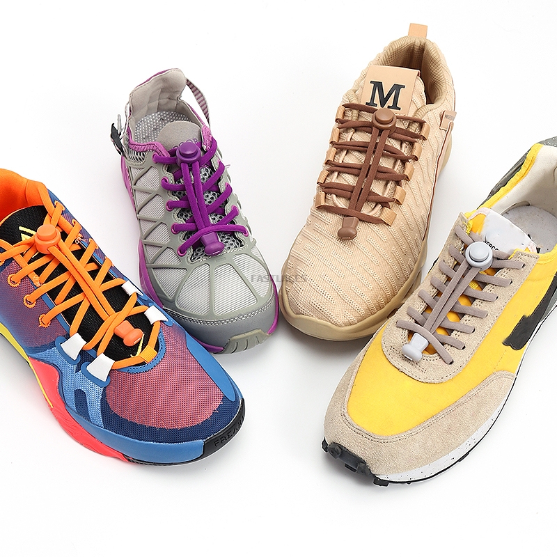 New Spring Lock No Tie Shoelaces Sports Elastic Shoelace Suitable for All Shoes Kids Adult Stretching Lock Lazy Laces