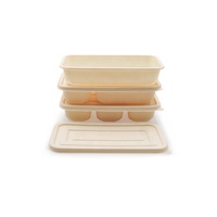 Conteneur jetable biodégradable et compostable en amidon de maïs pour plats à emporter, boîte à collation, Guangdong, épaisseur 3 mm