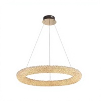 Lustre en cristal XCP4001 en acier inoxydable LED 220V AC, lumière blanc chaud, haute luminosité CRI95, moderne, simple, luxueux, moyen de gamme