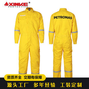 Overoles Ignífugos Xinxiang de Algodón 240Gsm, Color Azul Brillante y Rojo, Ropa de Trabajo para Ferrocarriles e Industrias Eléctricas, Ropa de Seguridad - Product Image 3