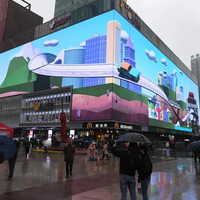 Pantalla de pared de vídeo Led 3D de ojo desnudo personalizada para exteriores, pantalla de pared de vídeo de publicidad Ultra Led para grandes centros comerciales