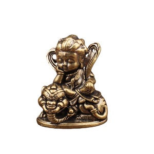 Chinese Classical Bronze Manjushri Bodhisattva Statue Figure Desktop Ornament Home Office <b>Decor</b> Brass Sculpture - Product Image 5
