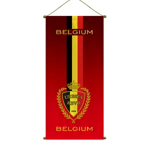 Custom Belgian Voetbalteam Opknoping Vlag Team Vlag Custom Belgian Voetbalclub Team Hangende Vlag