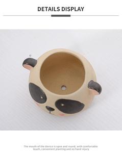Maceta de Cerámica con Diseño de Dibujos Animados, Maceta Esmaltada para Suculentas, Contenedor con Forma de Animal para Escritorio, Hogar y Jardín - Product Image 3