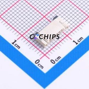 XW1020012-060R-002 FFC/FPC Connector SMD,P=1mm,Horizontal Mount Connector Flip Cover Type Bottom Contact 6P 1mm - Product Image 2