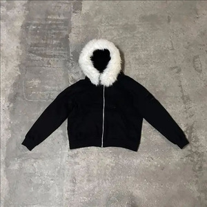Felpe con Zip all'Ingrosso, Abbigliamento Streetwear, <span class=keywords><strong>Felpa</strong></span> con <span class=keywords><strong>Cappuccio</strong></span> in Pelliccia Personalizzata per Uomo - Product Image 6