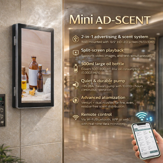 New Products 2026 Trending Waterless Diffusers LED Screen Bluetooth Speaker Commercial Scent Diffuser Machine