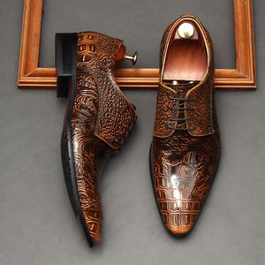 Zapatos Formales de Negocios para Hombre, Elegantes y Casuales, con Grabado, con Cordones, Punta en Pico, Aumentan la Altura, Parte Superior de Microfibra Transpirable - Product Image 5