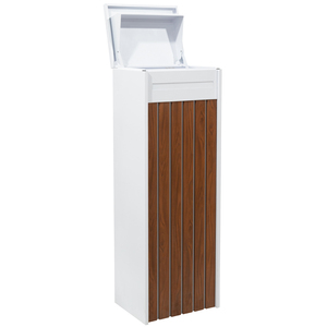 Modern Style Free Standing Secure Mail Drop <strong>Box</strong> Waterproof Outdoor Home Metal Parcel Delivery Lock Rustproof White <strong>Wood</strong> for <strong>Post</strong> - Product Image 4