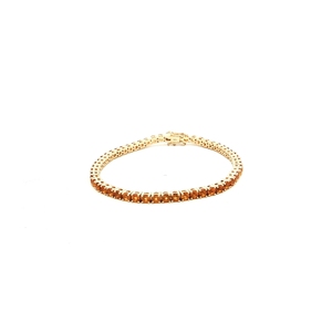 Pulsera de Oro Amarillo de 18K con Citrino, Estilo Étnico de Lujo para Mujer y Unisex, Corte Brillante que Maximiza la Reflexión de la Luz, Sofisticación - Product Image 3
