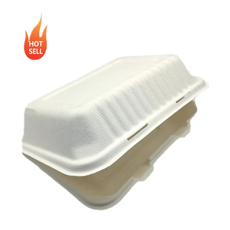 Compostable 생 분해성 사탕 수수 사탕 수수 Bagasse 종이 펄프 파티 플레이트 라운드 일회용 식품 용기 도시락