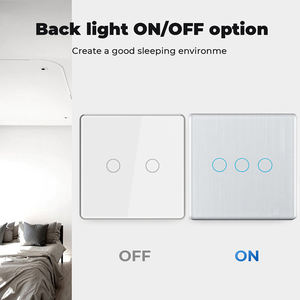 LangYeao nuovo telaio in alluminio vetro spazzolato UK EU 1/<span class=keywords><strong>2</strong></span>/<span class=keywords><strong>3</strong></span> banda relè di tenuta magnetica ZigBee Smart interruttore a parete non neutro senza condensatore - Product Image 4