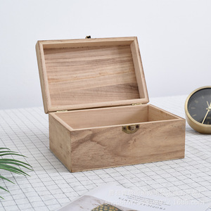 Wooden Storage <b>Box</b> Rectangle 8.5cm Lockable <b>Gift</b> Craft Use - Product Image 2