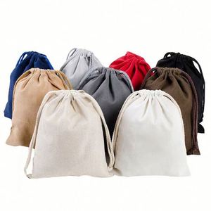 Factory Price Canvas Cotton Linen Bunches Pocket Cotton Linen <b>Drawstring</b> Storage <b>Bag</b> <b>Drawstring</b> Canvas <b>Bags</b> - Product Image 1