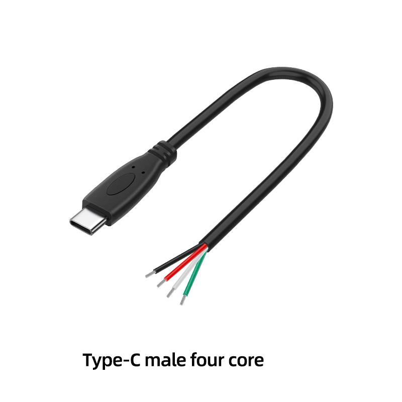 Black Type-c Male 4-core data line