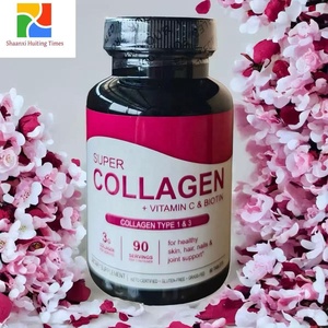Collagène <span class=keywords><strong>marin</strong></span> avec collagène de <span class=keywords><strong>type</strong></span> 1 et 3 et acide hyaluronique avec collagène <span class=keywords><strong>hydrolysé</strong></span>, complément alimentaire pour la santé de la peau en capsules - Product Image 1