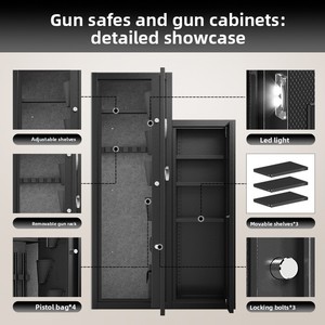 Caja Fuerte de Gran Capacidad con Huella Dactilar y <span class=keywords><strong>Contraseña</strong></span> para Uso Doméstico en EE. UU., Directo de Fábrica, Modelo Top Gun - Product Image 2