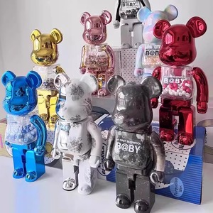 Ornement de blocs de construction sur le thème de l'animal Ours Violent en ABS 400% pour décoration de salon, poupée ours de 28 cm, personnalisable transfrontalier - Product Image 4