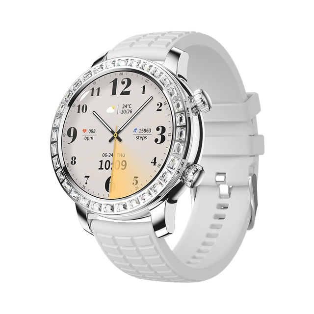 Hot Women Smart Watch Z95 Mini, Elegant Style for Women 1.27inch Display Two Straps Custom Watch Faces BT Call Pedometer