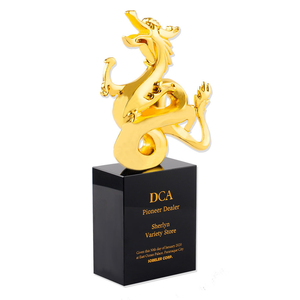 2023 Custom <strong>Design</strong> High Quality Zodiac <strong>Dragon</strong> Metal <strong>Dragon</strong> Trophy With Crystal Base <strong>Dragon</strong> Statue Home Decor