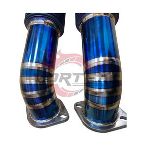 ท่อไอเสีย Vortex 102 มม. สีไทเทเนียมม่วงน้ำเงิน แบบมีวาล์ว สำหรับรถยนต์นิสสัน GT-R R35 พร้อมตัวเก็บเสียงสองชั้น ระบบปลายท่อไอเสียแบบควอดเบิร์นท์ - Product Image 6