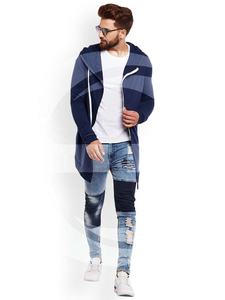 Sudadera con capucha y cremallera de talla grande para hombre de alta calidad con manga larga, patrón sólido, característica impermeable - Product Image 4