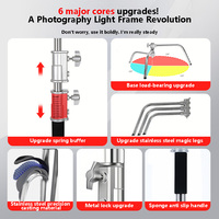 Lumière de photographie support de lumière de jambe magique en forme de C trépied en acier inoxydable audacieux bras croisé bras diagonal équipement de Studio