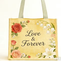 Sac en jute écologique à logo personnalisé, grande capacité, sac fourre-tout en lin pour cadeaux de mariage et activités de plein air, vente chaude