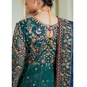 Trajes de Chifón Bordados Sin Coser de Diseñadores Pakistaníes, Conjunto de 3 Piezas, Kurti Casual Diario para Mujer, Ropa para Bodas y Fiestas - Product Image 6