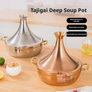 Moda semplice pentola calda in acciaio inox cucina Hotel singola stufa portatile ad alcool Self Service Hot Pot Set Mini Hotpot - Product Image 4