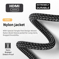 Câble HDMI Xput 4K 60Hz - Gaine en PVC, connecteurs plaqués or, cordon d'extension mâle-femelle à angle gauche pour ordinateur et téléviseur HD