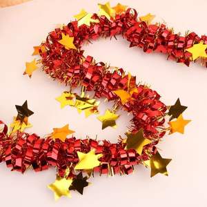 Sınır Ötesi Toptan Çin Noel Plastik Çiçek Çekmeli Süsleme Düğün Odası Asılı Süslemeleri Cenaze Arka Planı Renkli Şerit - Product Image 4