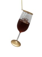 Ornements de verre teinté faits à la main pour boissons, décorations d'arbre de Noël pour hôtels et restaurants avec finition imitation antique