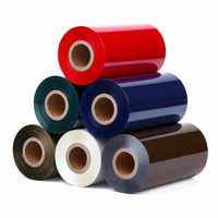 Rubans de transfert thermique couleur écologiques et recyclables compatibles avec les imprimantes d'étiquettes OKI HP, ruban de carbone à base mixte super résistant
