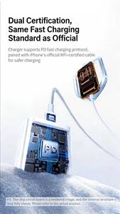 Chargeur rapide GaN UGREEN 20W à 3 ports avec USB-C et USB-A pour iPhone, iPad et appareils Android - Product Image 3