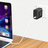 Chargeur GaN 65W Shenzhen Lvxiangyuan, PD 3.0, USB Type C, bloc de charge rapide, prise US, certifié ETL FCC, adaptateur mural fin pliable