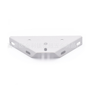 Support d'angle de lit 205x81x26x110mm en fer peint blanc, connecteur de meuble durable pour support de sol - Product Image 1