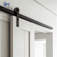 Kit de porte coulissante de style grange, fixation murale, en bois MDF, design personnalisé, direct usine, quincaillerie de rail intérieur, pour chambre et maison