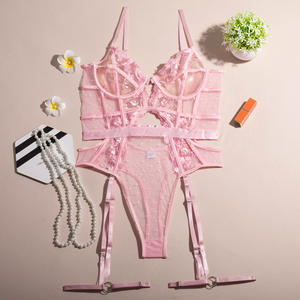 Body Sexy Chuangerm Spot 2025 para Mujer, Lencería de Encaje Bordado con Liguero, Conjunto de Lencería Teddy, Body Moldeador de Verano - Product Image 5