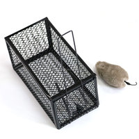 Piège à animaux vivants écologique jetable en acier inoxydable, carré, petit, pour souris, lutte antiparasitaire, utilisation extérieure jusqu'à 20 m