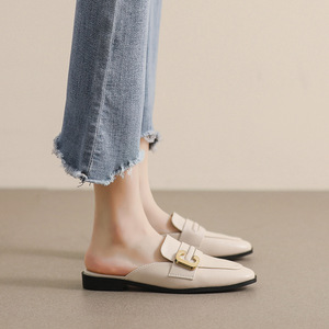 In the Summer of , New Women's Slippers Be Worn With a Flat <b>Toe</b> Cap and a Pair Mules - Product Image 1