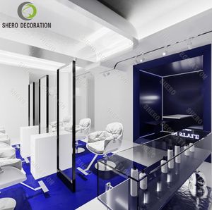 Meuble de salon de coiffure personnalisé de haute qualité, miroir de coiffeur avec éclairage pour mobilier de salon de coiffure - Product Image 4