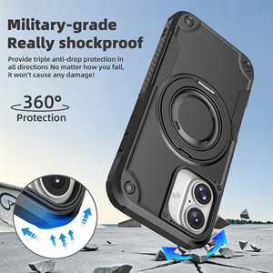 Étui magnétique transparent antichoc en TPU pour 17/16/15/14/<span class=keywords><strong>13</strong></span> <span class=keywords><strong>Pro</strong></span> <span class=keywords><strong>Max</strong></span> avec anneau rotatif, coque arrière robuste, compatible sans fil - Product Image 2