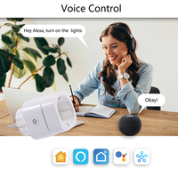 Bilihondim Matter Over Thread EU Mini Ultra Compact Plug Dimmer 1 canal 200W sans fil compatible avec Alexa Google Home pour lampe LED